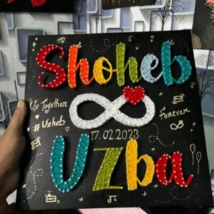 Couple Name String Art Board Infinity Love