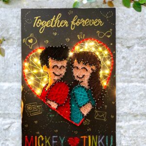 Couple's Lighted String Art Eternal Love