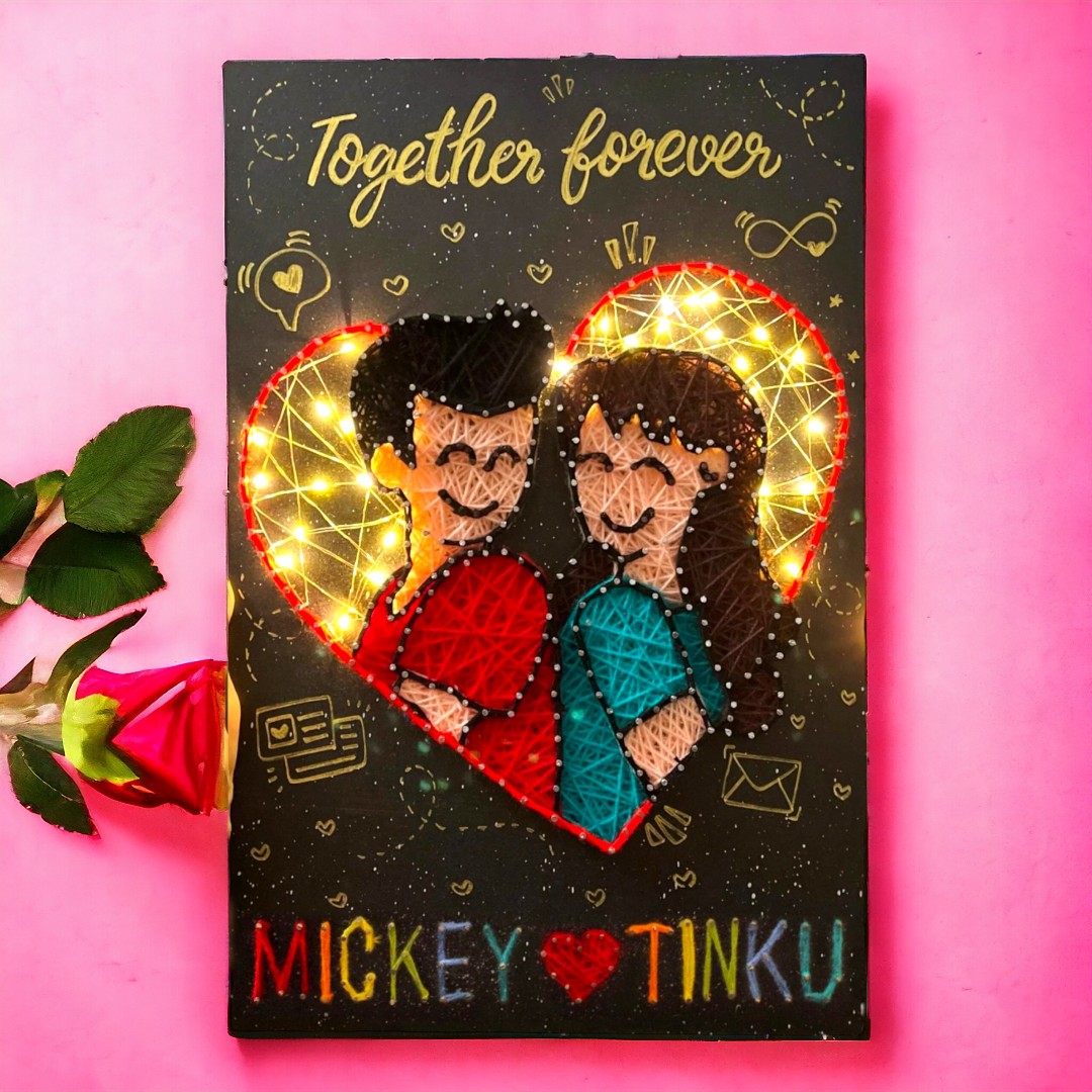 Couple's Lighted String Art Eternal Love - Image 2