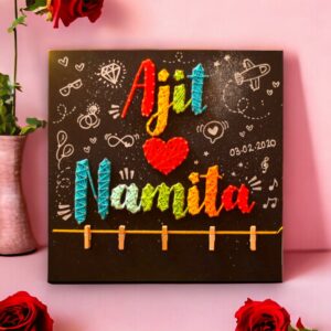 Deuce Name of a Couple's String Art with Pictures