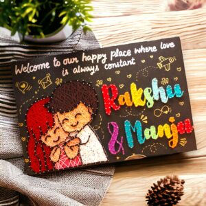 My Partner Named Pair Illustration for String Art Wall Décor