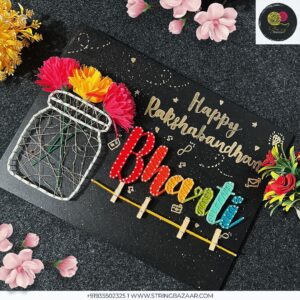 Customized String Art with Couples' Names and a Light Jar